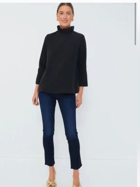 NWT: TUCKERNUCK Black Faye Blouse, Black, Small